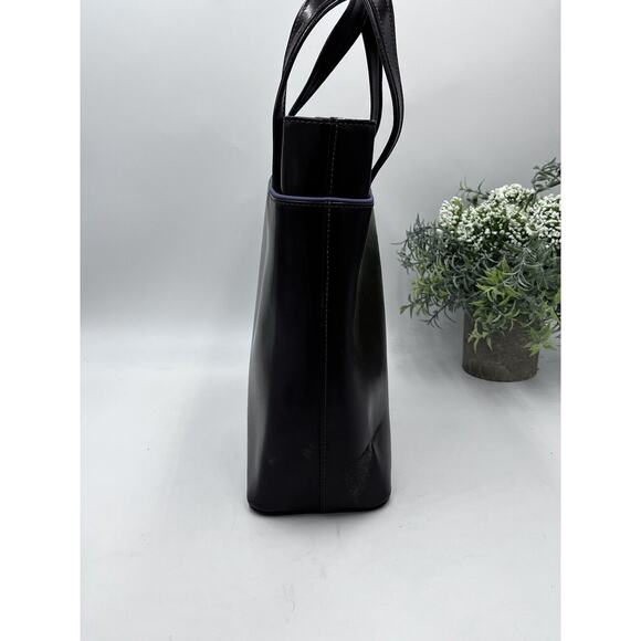 Longchamp Vintage Women's Brown Leather Purple Lining‎ Top Handle Shoulder Bag - Picture 3 of 16